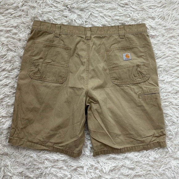 MEN’S CARHARTT MEN'S FORCE TAPPEN WORK SHORT 10” INSEAM TAN BROWN SIZE 42 - Picture 3 of 6